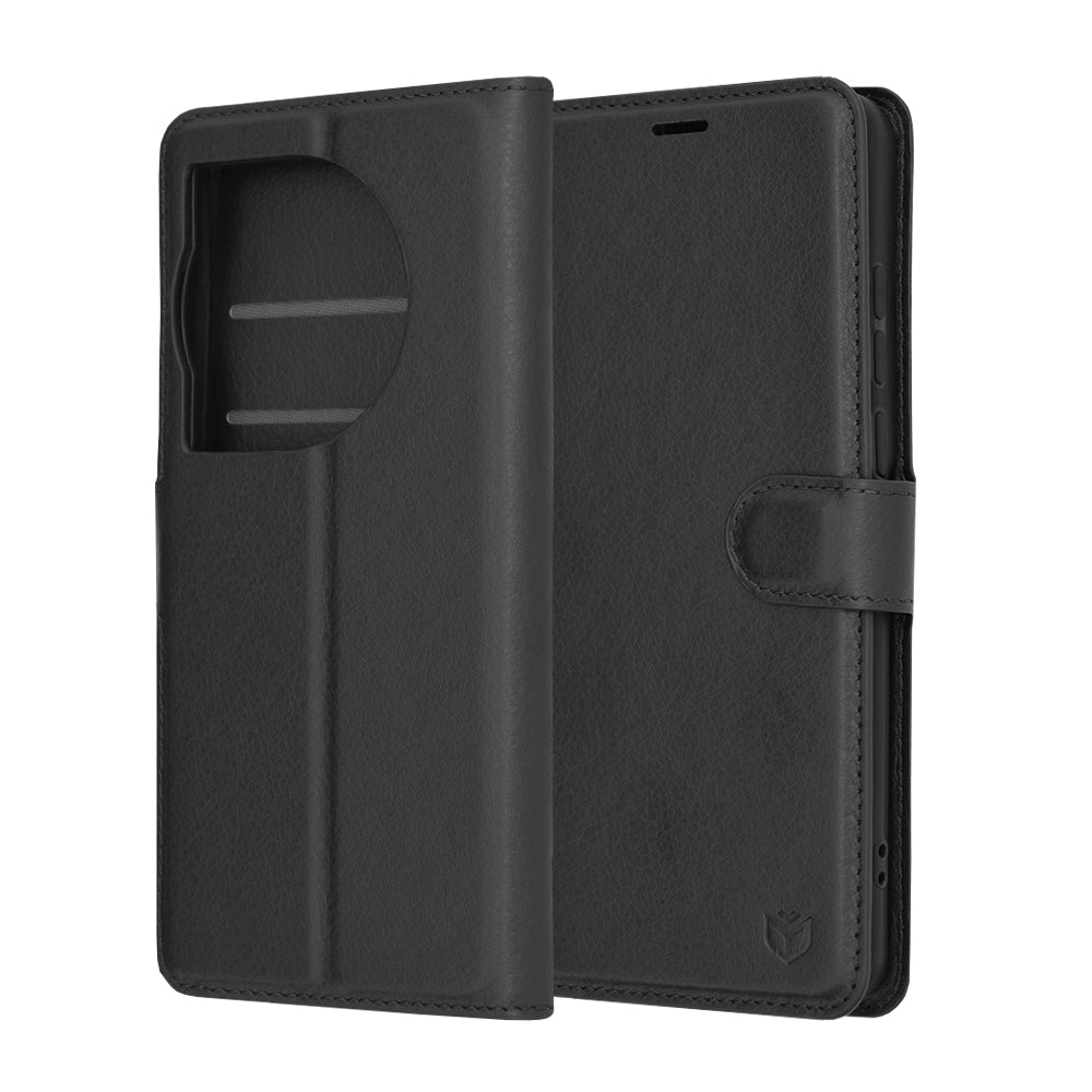 Калъф за OnePlus 12, Techsuit, Leather Folio, Черен
