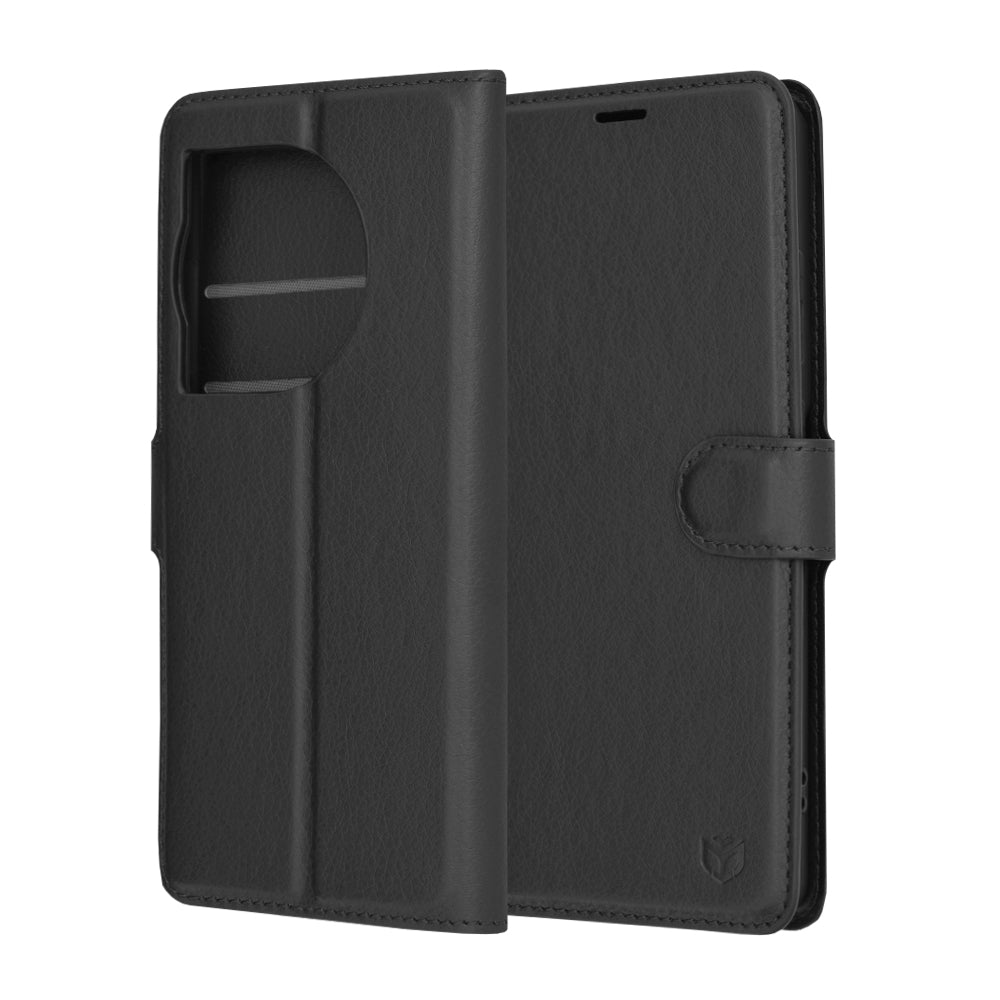 Калъф за OnePlus 12R, Techsuit, Leather Folio, Черен