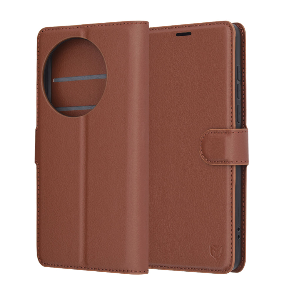 Калъф за OnePlus 13, Techsuit, Leather Folio, Кафяв