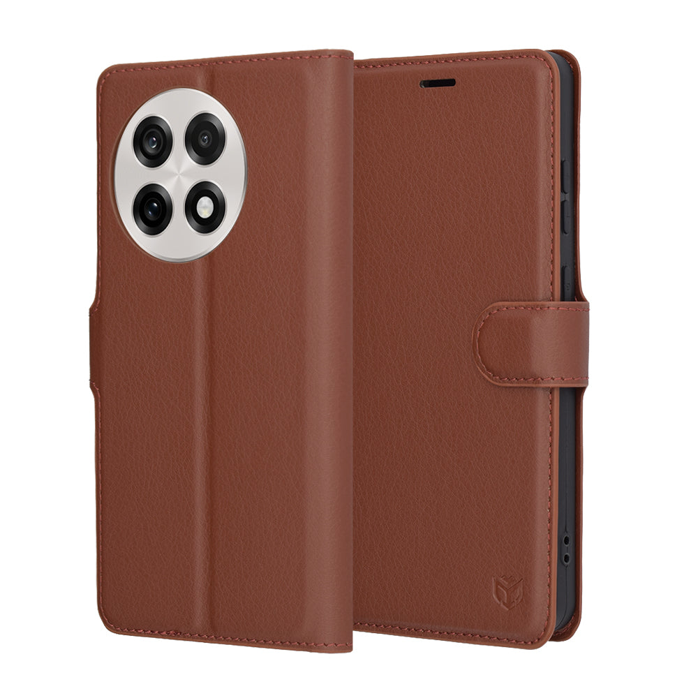 Калъф за OnePlus 13R, Techsuit, Leather Folio, Кафяв