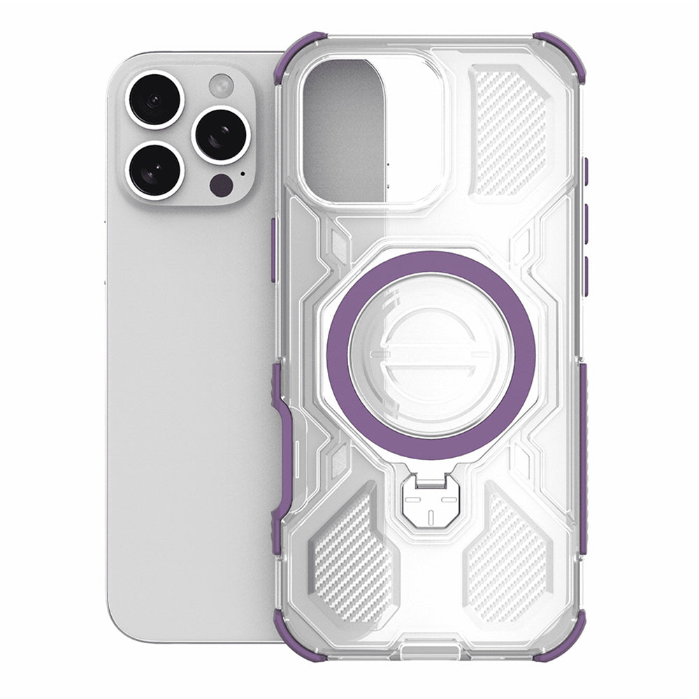 Калъф за OnePlus 15, Techsuit, Carbon Shield Pro, Лилав