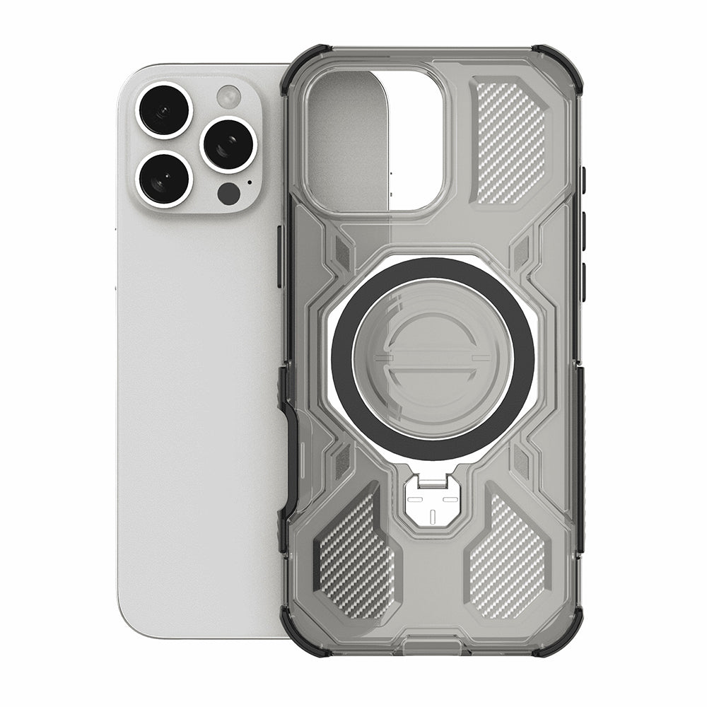 Калъф за OnePlus 15, Techsuit, Carbon Shield Pro, Димен