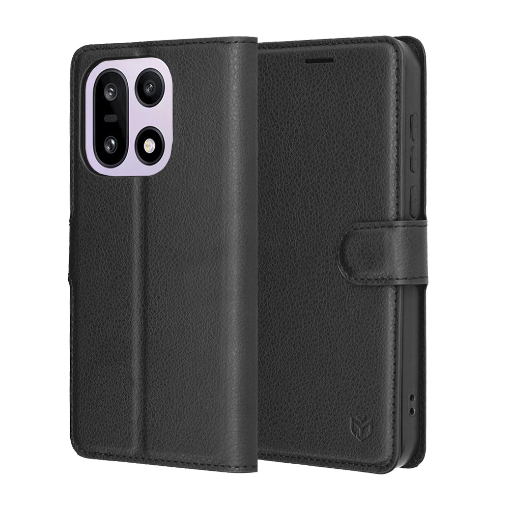 Калъф за OnePlus 15, Techsuit, Leather Folio, Черен