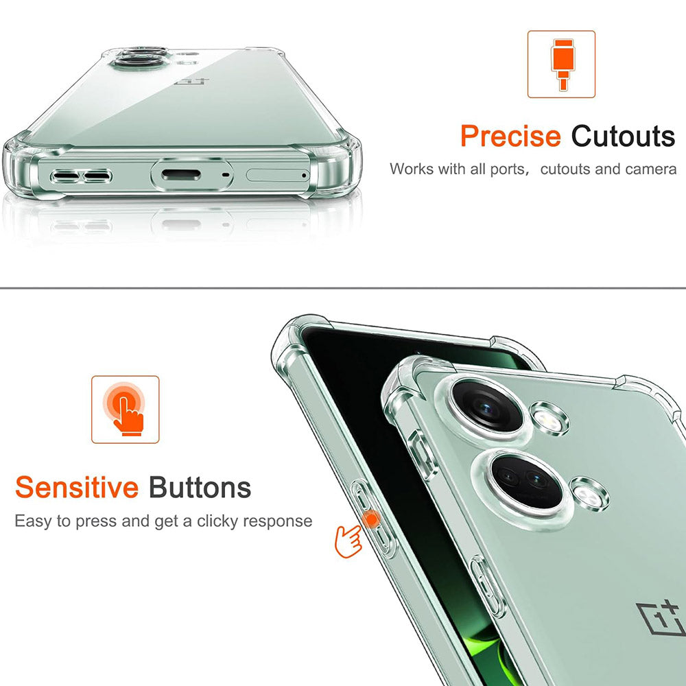 Калъф за OnePlus Nord 3, Techsuit, Shockproof Clear, Прозрачен
