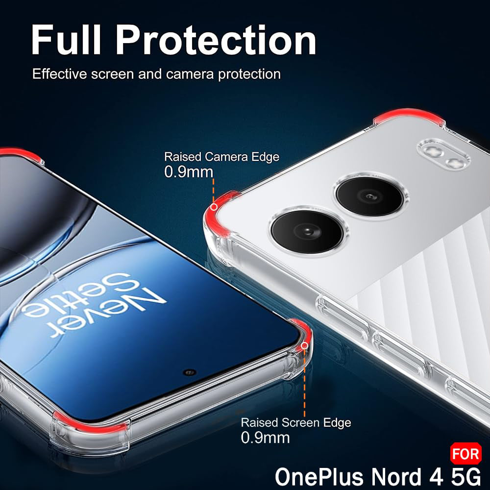 Калъф за OnePlus Nord 4, Techsuit, противоударен прозрачен, прозрачен