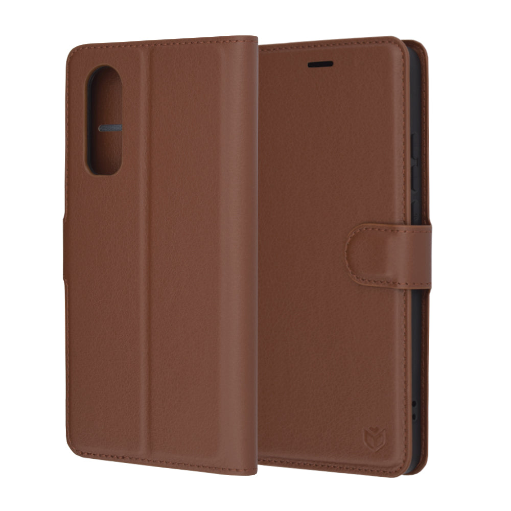Калъф за OnePlus Nord CE4 Lite, Techsuit, Leather Folio, Кафяв