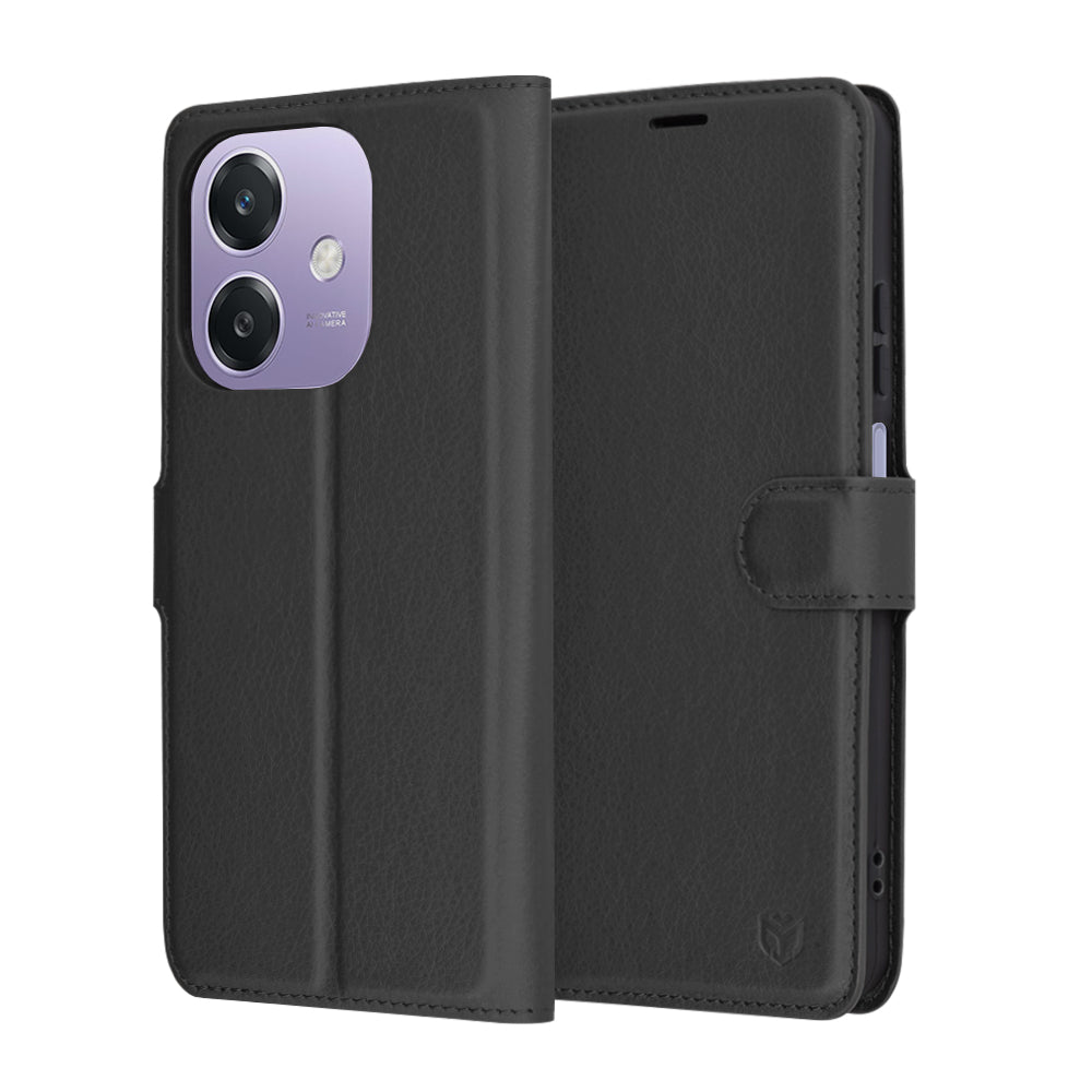 Калъф за Oppo A3 4G / A3, Techsuit, Leather Folio, Черен