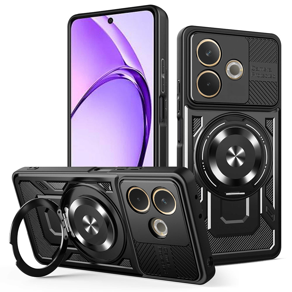 Калъф за Oppo A5 Pro 4G / A5 Pro, Techsuit, RuggedCam, Черен