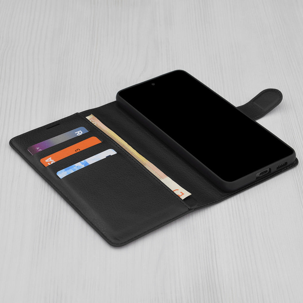 Калъф за Oppo A6 4G, Techsuit, Leather Folio, Черен