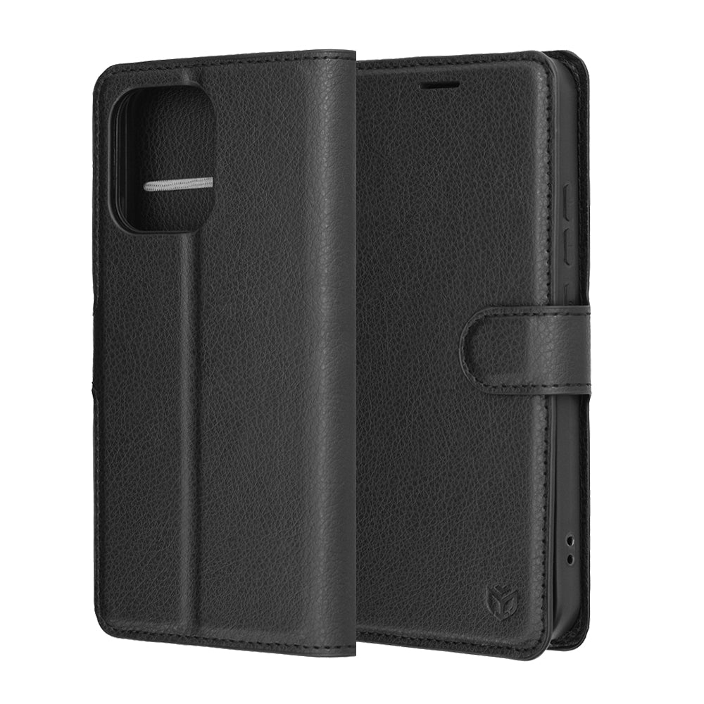 Калъф за Oppo A6 Pro 5G / A6 Pro 4G, Techsuit, Leather Folio, Черен