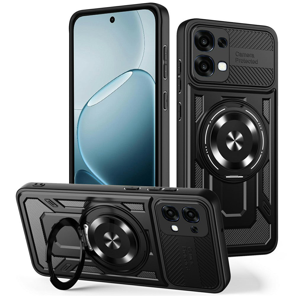 Калъф за Oppo A6 Pro 5G / A6 Pro 4G, Techsuit, RuggedCam, Черен