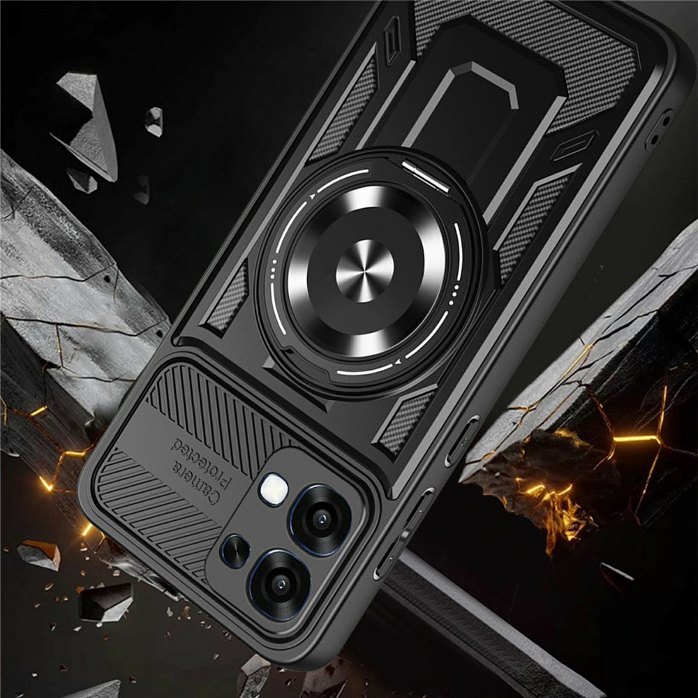 Калъф за Oppo A6 Pro 5G / A6 Pro 4G, Techsuit, RuggedCam, Черен