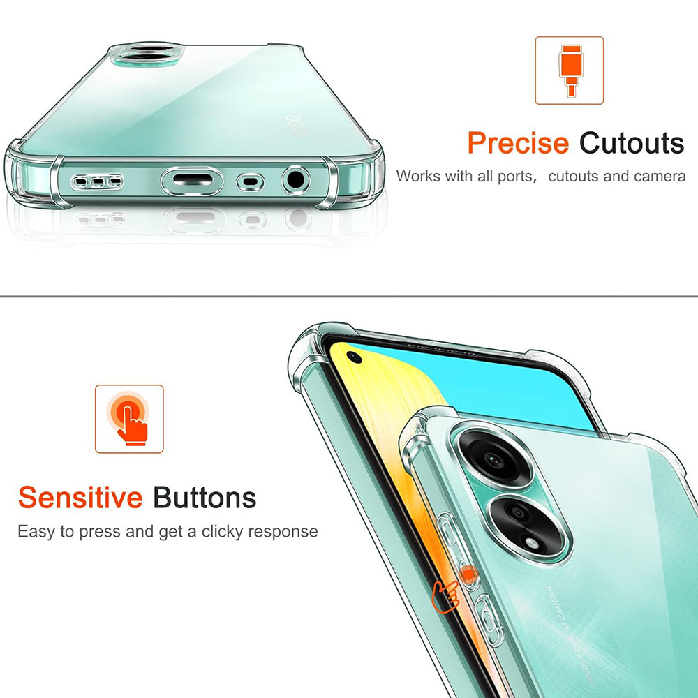 Калъф за Oppo A78 4G, Techsuit, Shockproof Clear, Прозрачен