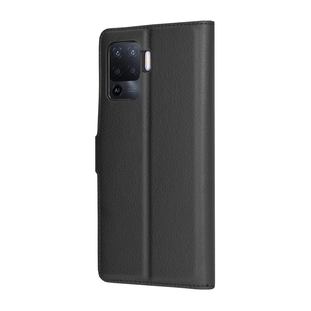 Калъф за Oppo A94 / Reno5 Lite, Techsuit, Leather Folio, Черен