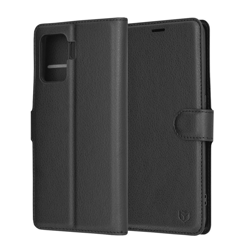 Калъф за Oppo A94 / Reno5 Lite, Techsuit, Leather Folio, Черен