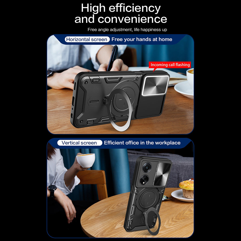 Калъф за Oppo A98, Techsuit, CamGuard Pro, Черен