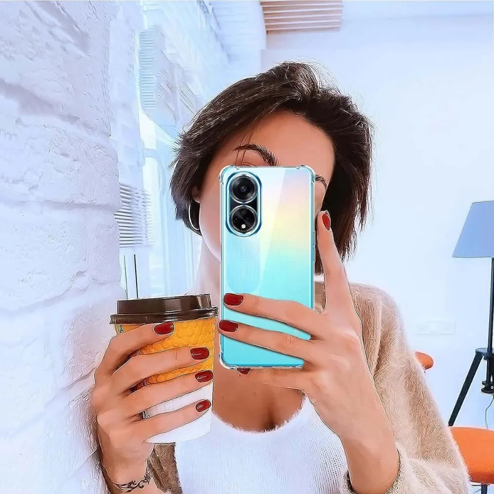 Калъф за Oppo A98, Techsuit, противоударен прозрачен, прозрачен