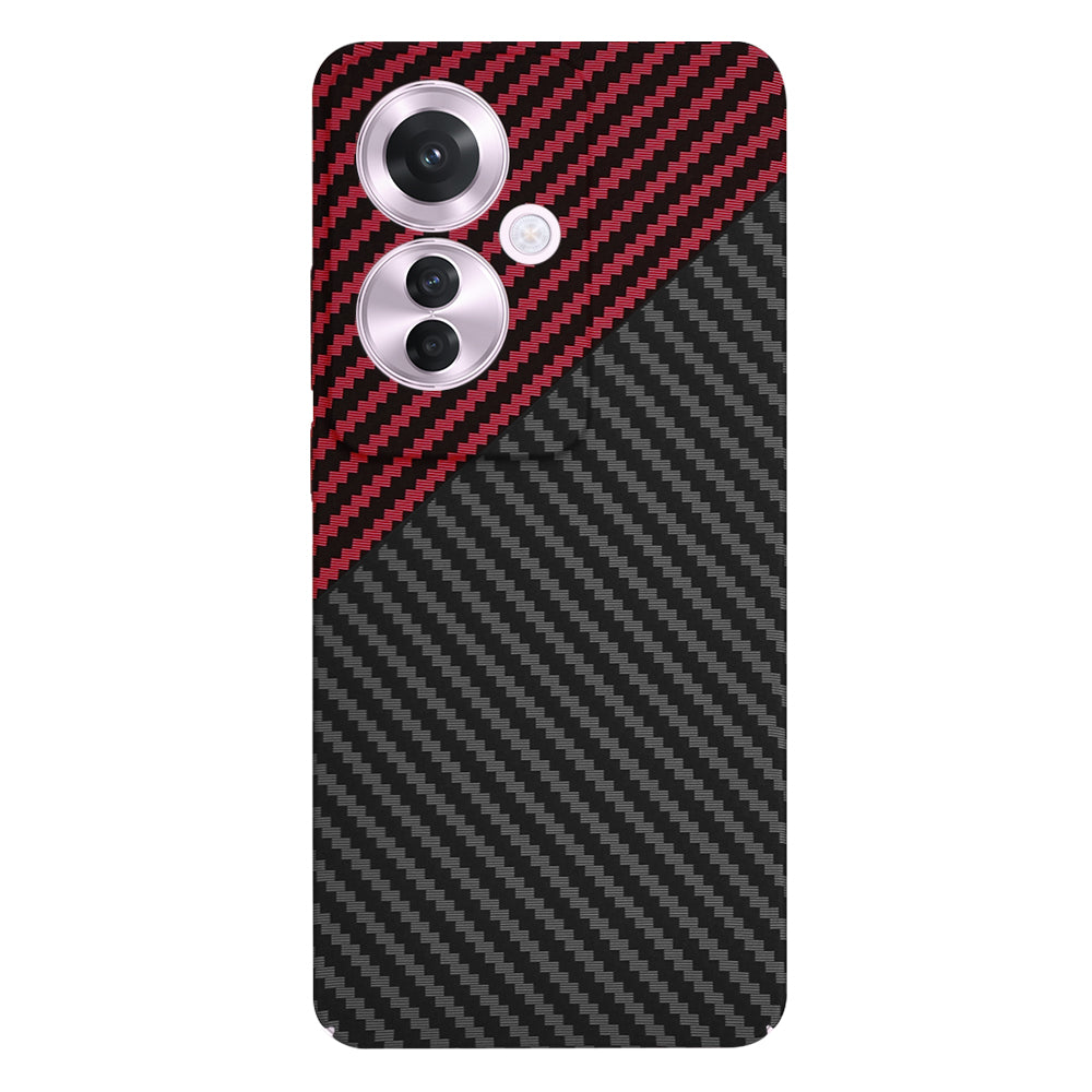 Калъф за Oppo Reno11 F, Techsuit, Carbonite FiberShell, Черно Червено