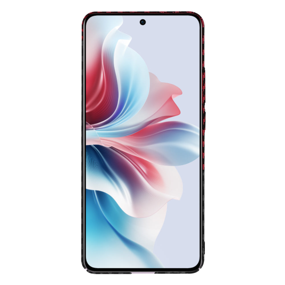 Калъф за Oppo Reno11 F, Techsuit, Carbonite FiberShell, Черно Червено