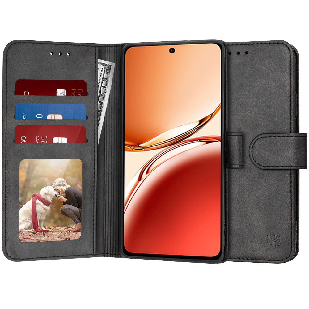 Калъф за Oppo Reno12 FS 5G / Reno12 FS 4G / Reno12 F 4G / Reno12 F, Techsuit, Diary Book, Черен