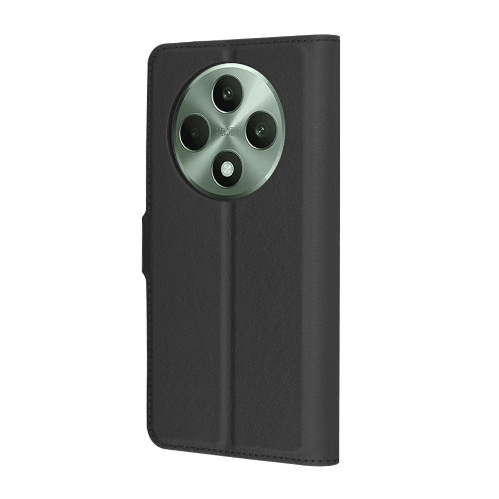 Калъф за Oppo Reno12 FS 5G / Reno12 FS 4G / Reno12 F 4G / Reno12 F, Techsuit, кожен фолио, черен