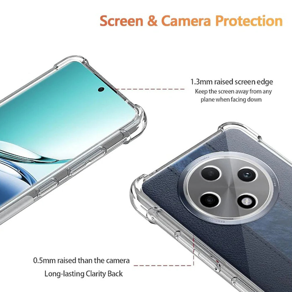 Калъф за Oppo Reno12 FS 5G / Reno12 FS 4G / Reno12 F 4G / Reno12 F, Techsuit, противоударен прозрачен, прозрачен