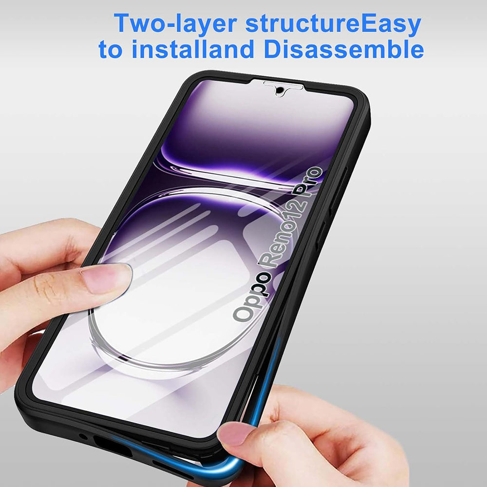 Калъф за Oppo Reno12 Pro, Techsuit, ColorVerse 360, Черен