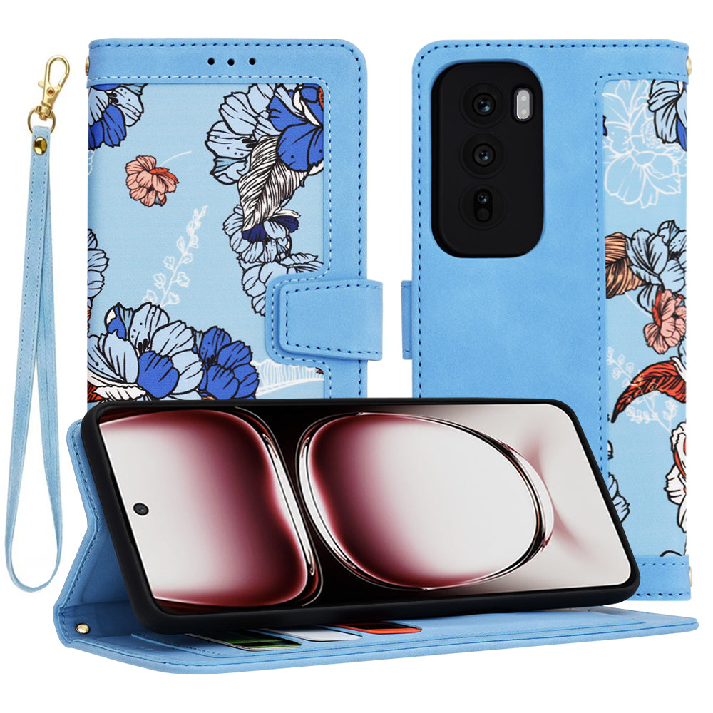 Калъф за Oppo Reno12 Pro, Techsuit, FlipCraft, Син