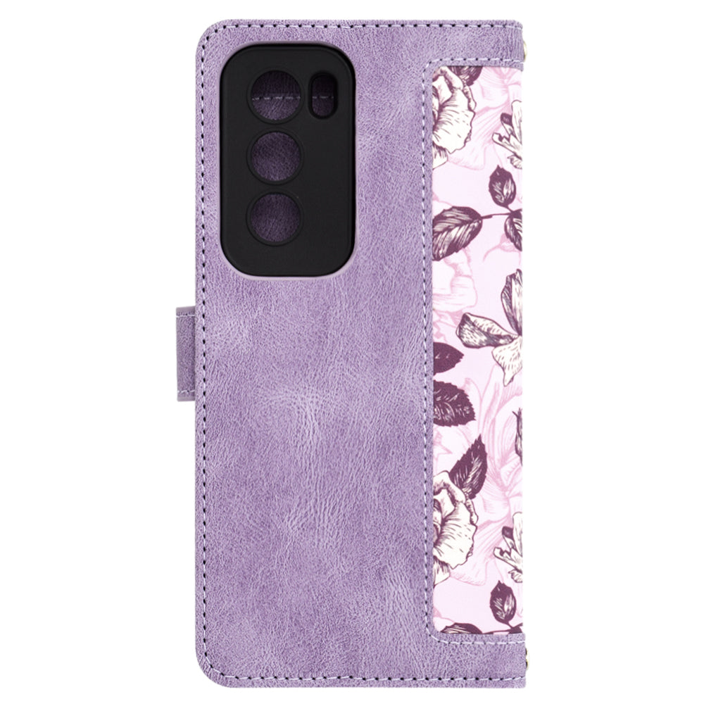 Калъф за Oppo Reno12 Pro, Techsuit, FlipCraft, Лилав