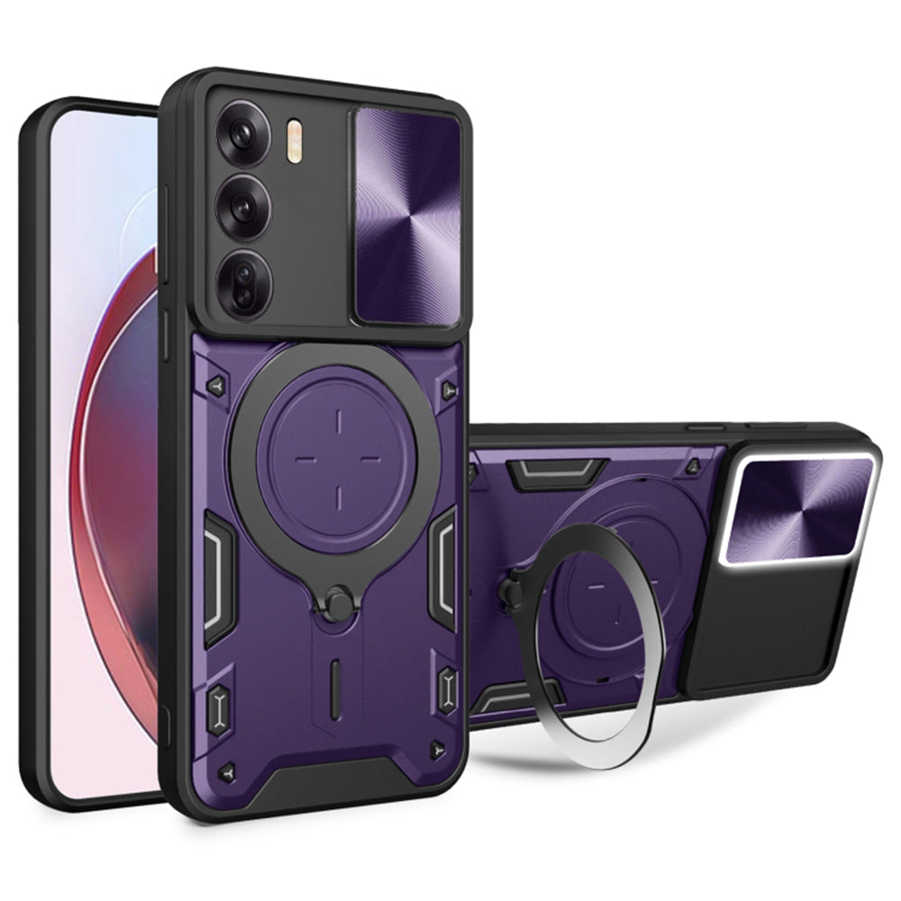 Калъф за Oppo Reno12, Techsuit, CamGuard Pro, Лилав