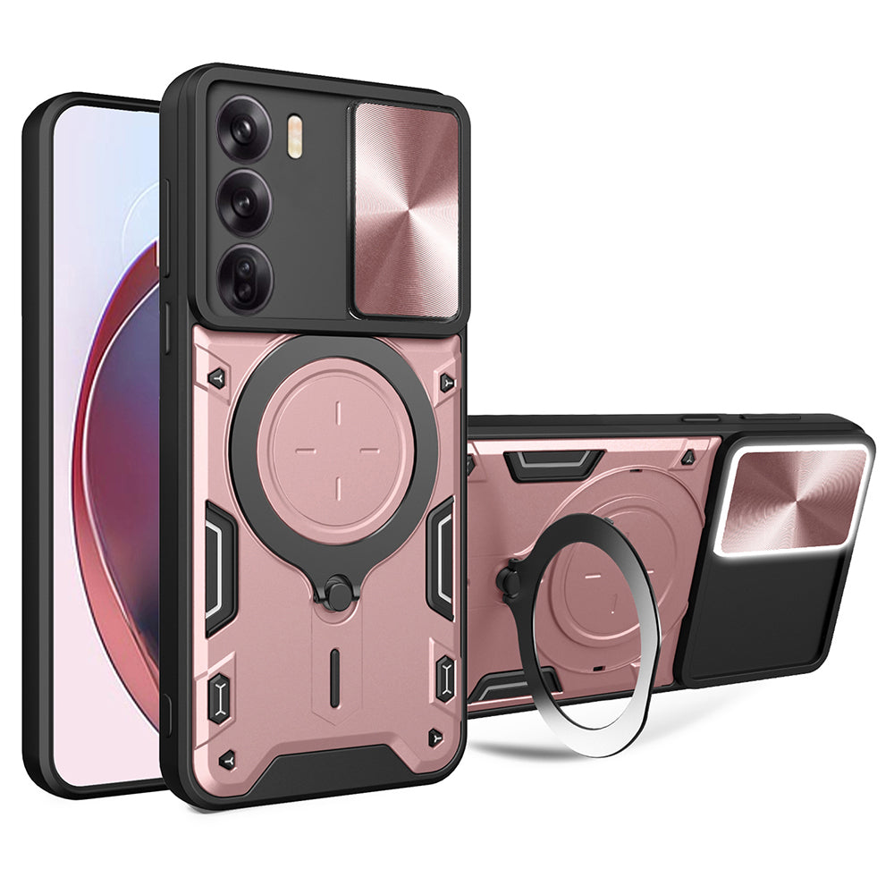 Калъф за Oppo Reno12, Techsuit, CamGuard Pro, Розово злато
