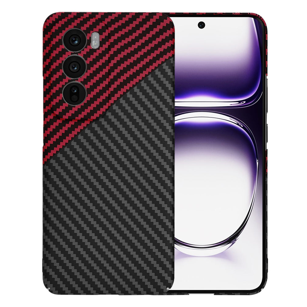 Калъф за Oppo Reno12, Techsuit, Carbonite FiberShell, Черно Червено