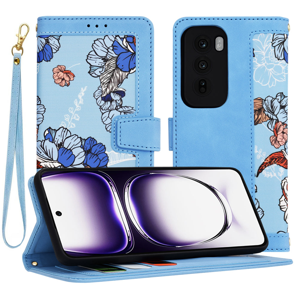 Калъф за Oppo Reno12, Techsuit, FlipCraft, Син