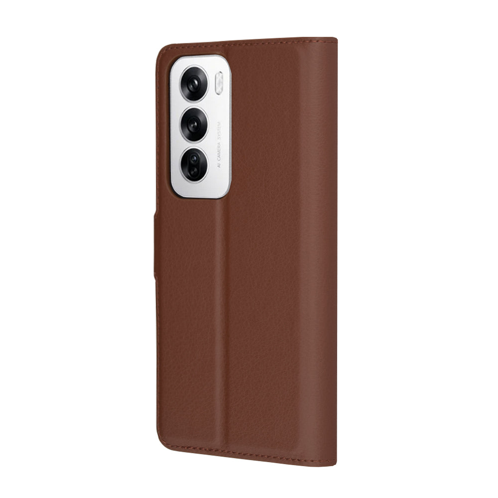 Калъф за Oppo Reno12, Techsuit, Leather Folio, Кафяв