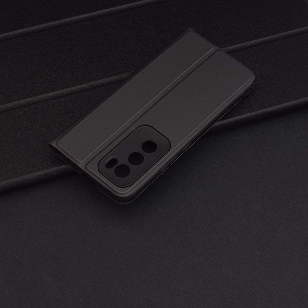 Калъф за Oppo Reno12, Techsuit, Magskin Book, Черен