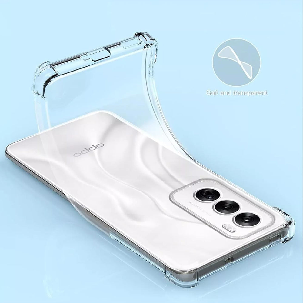 Калъф за Oppo Reno12, Techsuit, противоударен прозрачен, прозрачен
