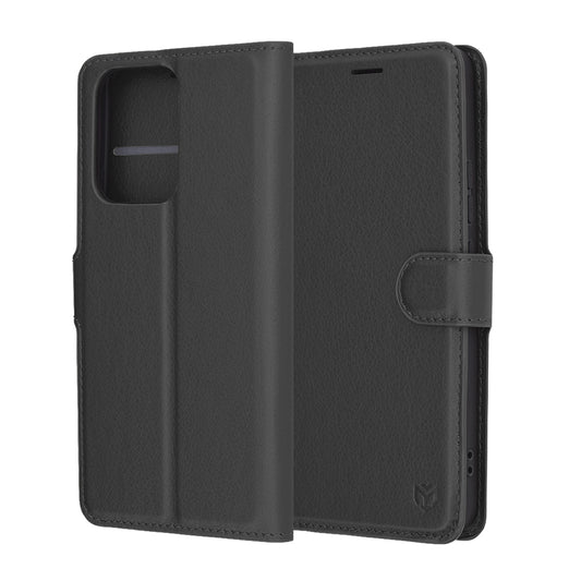Калъф за Oppo Reno13 FS 5G / Reno13 F 4G / Reno13 F, Techsuit, кожен портфейл, черен