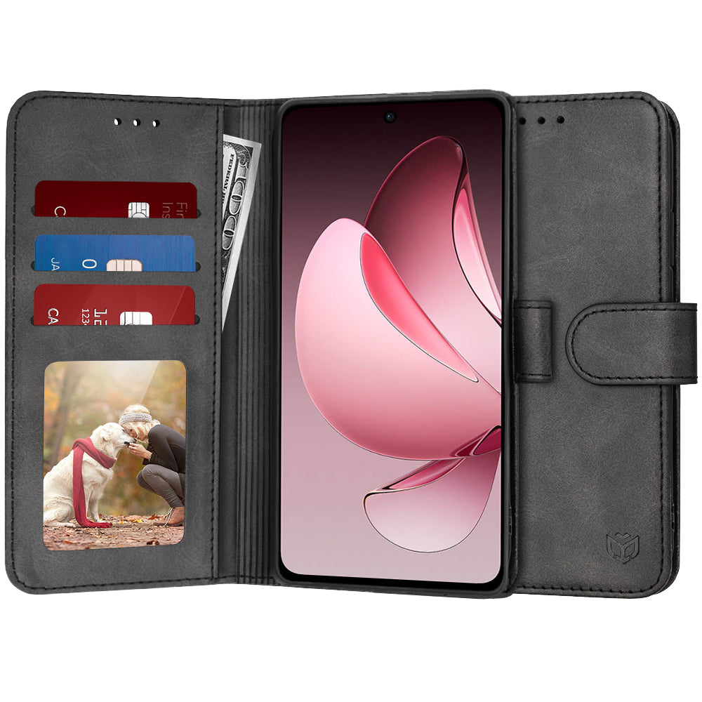 Калъф за Oppo Reno13 FS 5G / Reno13 F 4G / Reno13 F, Techsuit, Diary Book, Черен