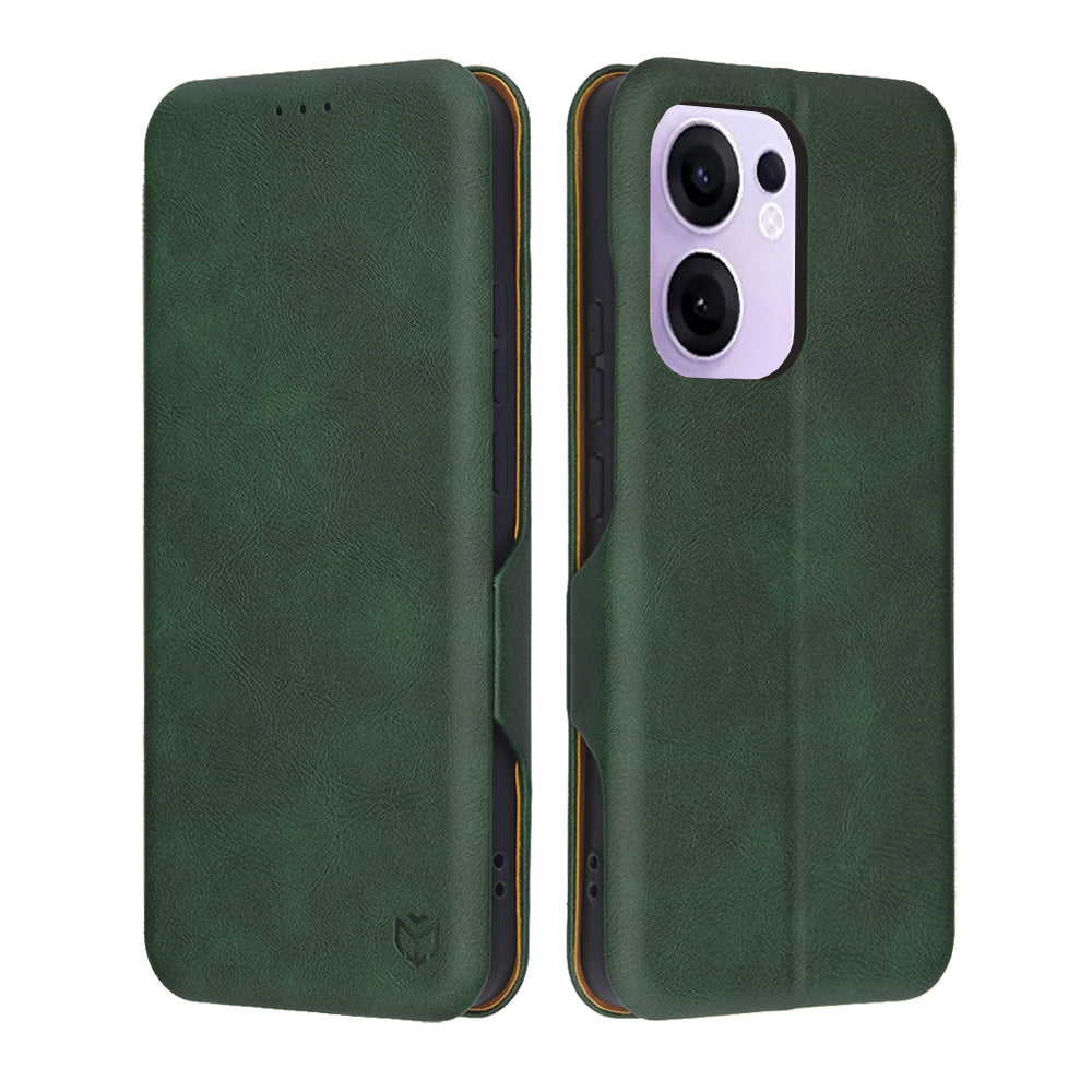 Калъф за Oppo Reno13 FS 5G / Reno13 F 4G / Reno13 F, Techsuit, Safe Wallet Plus, Зелен