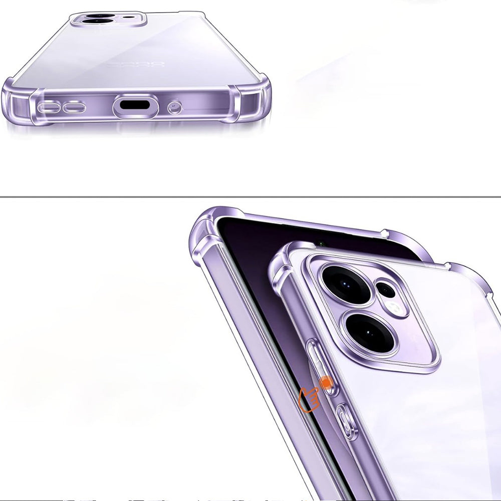 Калъф за Oppo Reno13 FS 5G / Reno13 F 4G / Reno13 F, Techsuit, противоударен прозрачен, прозрачен