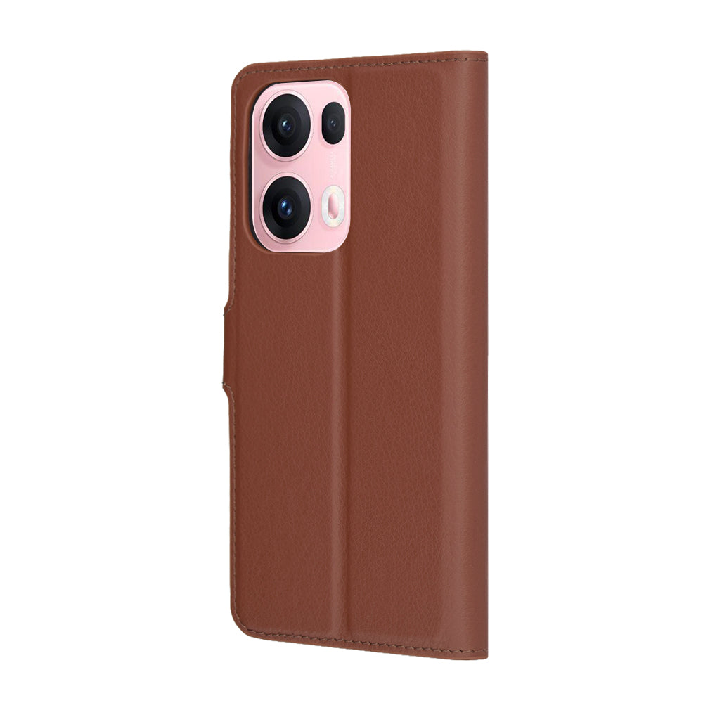Калъф за Oppo Reno13 Pro, Techsuit, кожен портфейл, кафяв