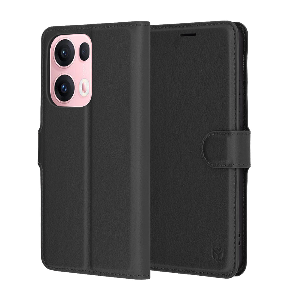 Калъф за Oppo Reno13 Pro, Techsuit, Leather Folio, Черен