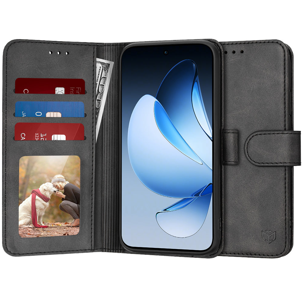 Калъф за Oppo Reno13, Techsuit, Diary Book, Черен