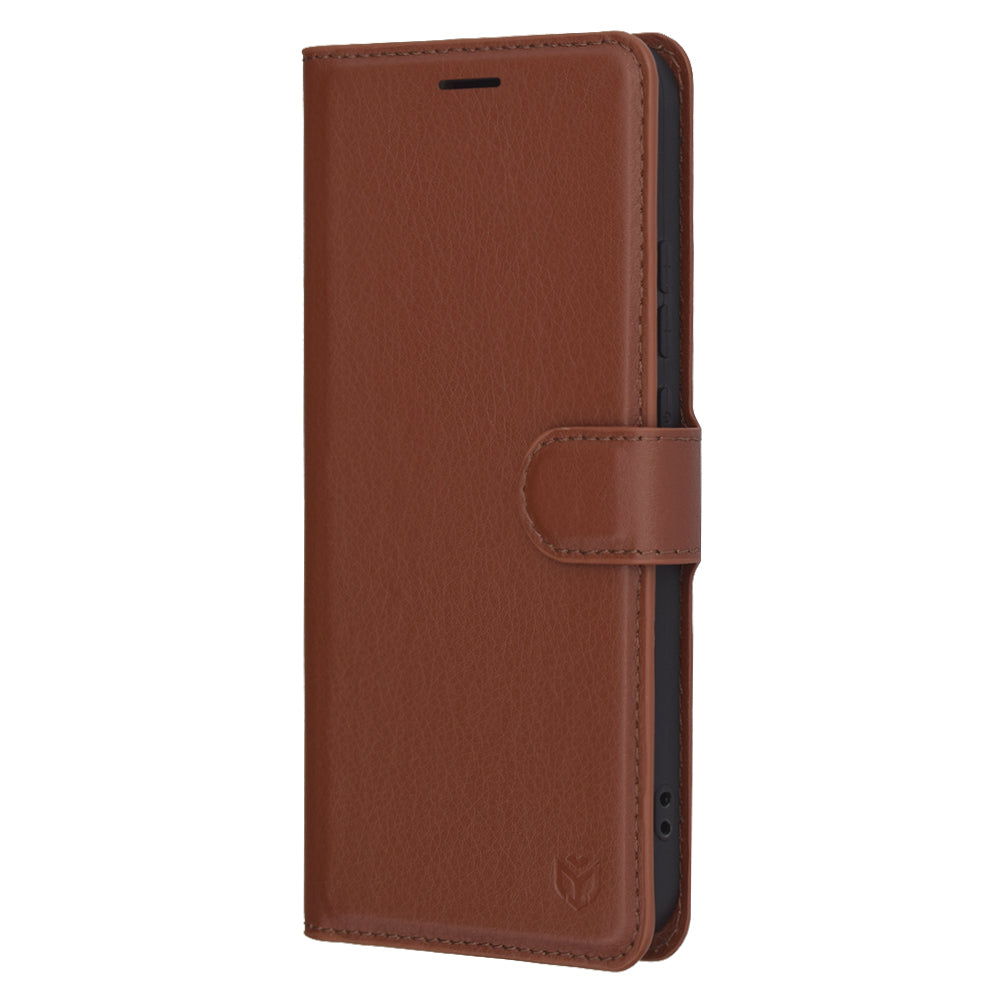 Калъф за Oppo Reno13, Techsuit, Leather Folio, Кафяв