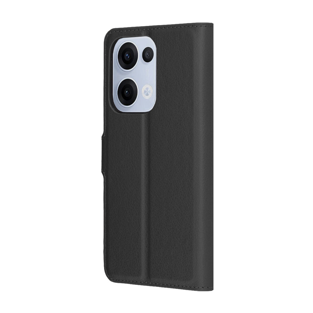 Калъф за Oppo Reno13, Techsuit, Leather Folio, Черен
