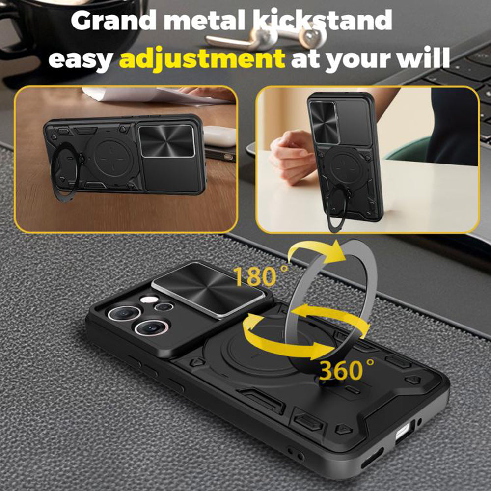 Калъф за Oppo Reno14 FS 5G / Reno14 F, Techsuit, CamGuard Pro, Черен