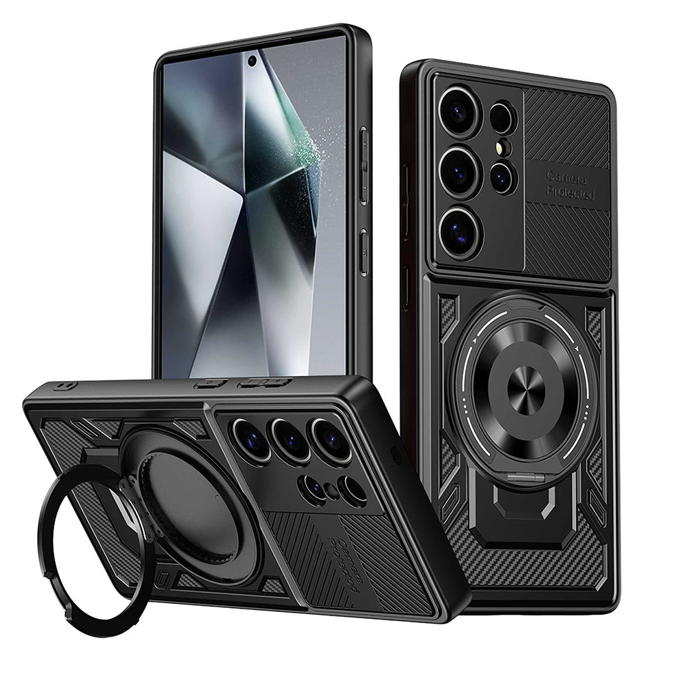 Калъф за Oppo Reno14 FS 5G / Reno14 F, Techsuit, RuggedCam, Черен