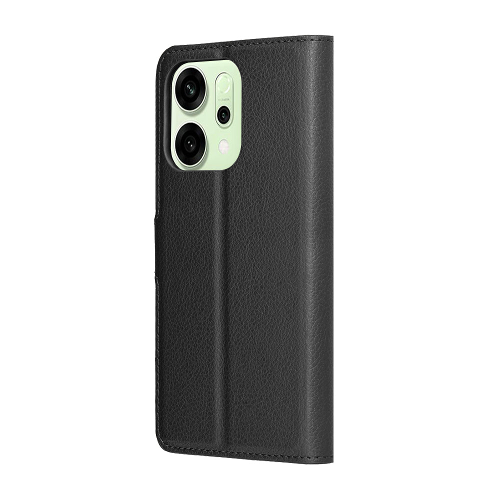 Калъф за Oppo Reno14, Techsuit, Leather Folio, Черен