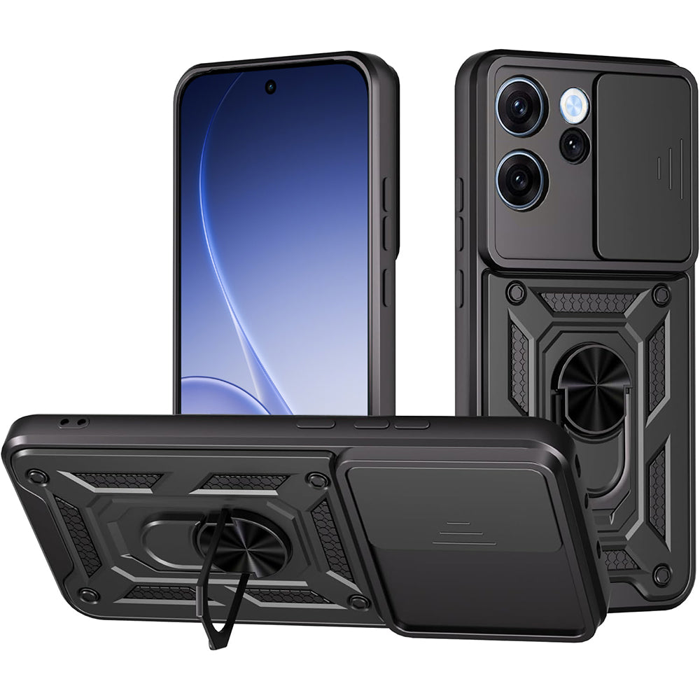 Калъф за Oppo Reno15 FS / Reno15 F, Techsuit, CamShield, Черен