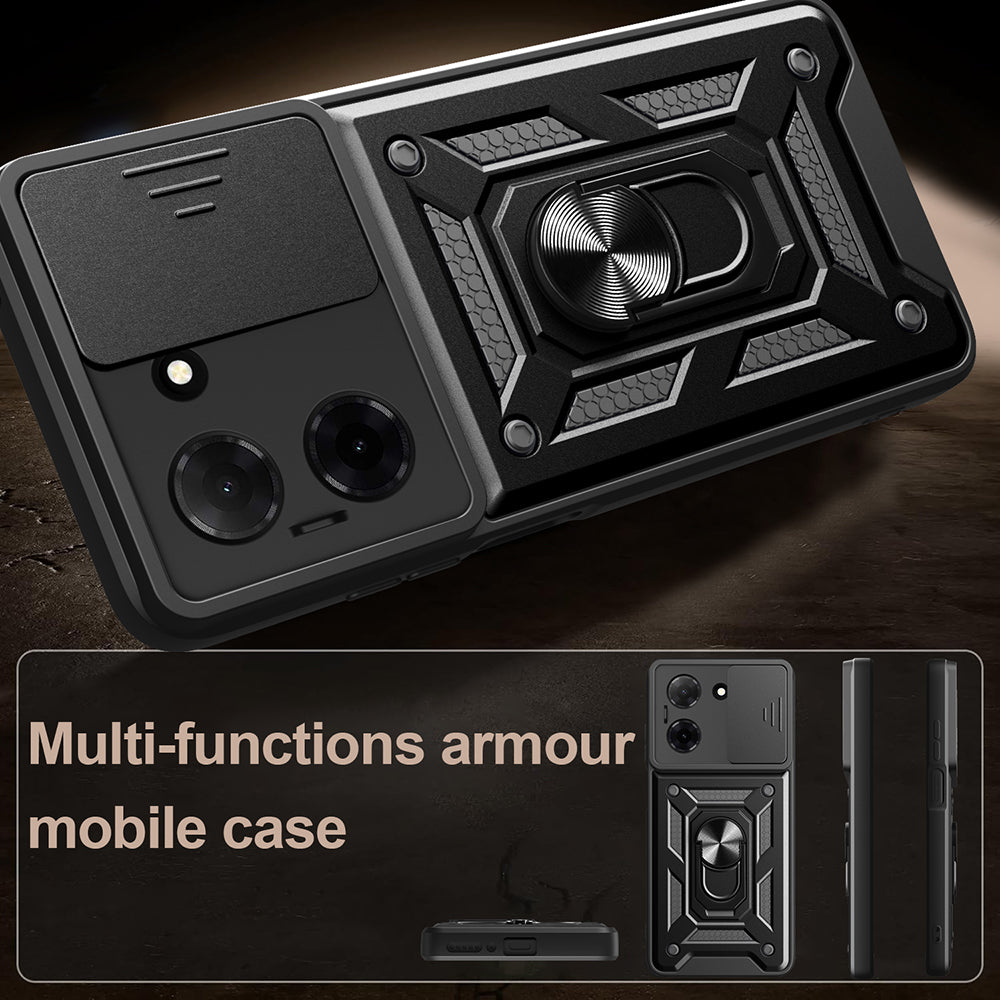 Калъф за Oppo Reno15, Techsuit, CamShield, Черен